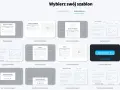 Szablony do wyboru: signup popup, fullscreen, slideinbox, topbar, bottombar, contact popup, fullscreen, slideinbox, social media popup, slideinbox, topbar, bottombar.
