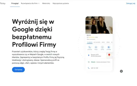Strona Google Profil Firmy. Dowiedz się, jak usunąć firmę z Google, zarządzając swoim wpisem i prezentując ofertę.