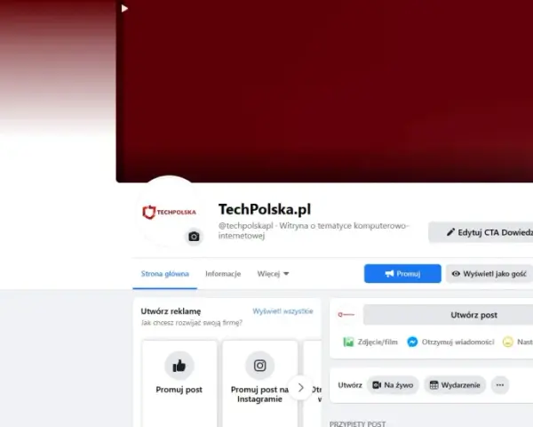 Kliknij "Ustawienia", by dowiedzieć się, jak sprawdzić ilość wyświetleń posta na FB.