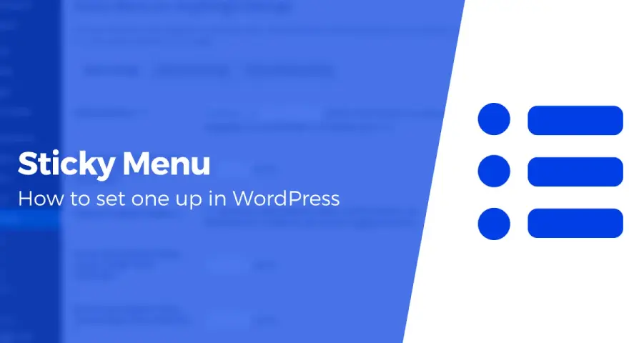 Instrukcja jak stworzyć **sticky menu** w WordPress. Widok panelu administracyjnego z opcjami menu.