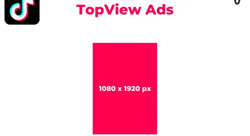 Reklama TopView Ads na TikToku. Wymiary dla reels: 1080 x 1920 px.