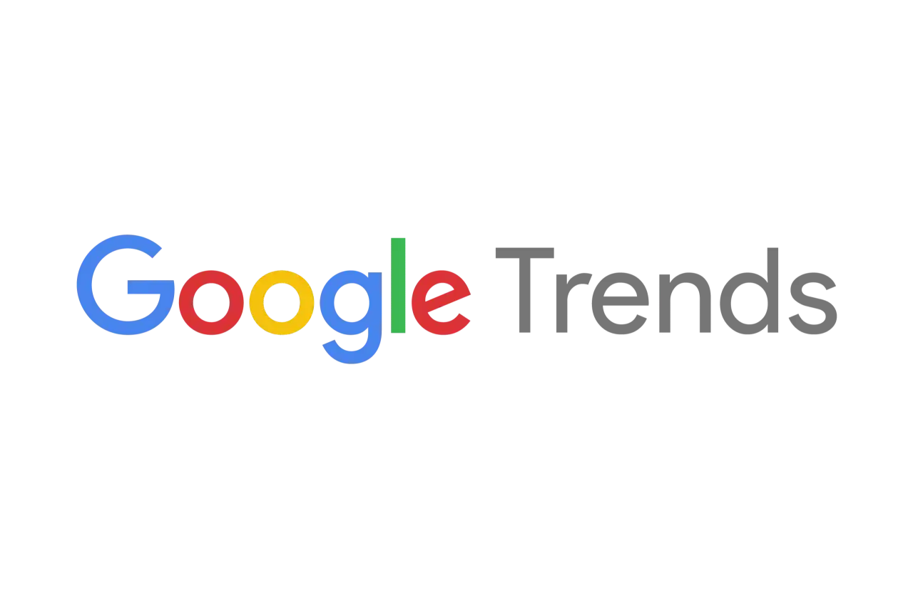 Logo Google Trends. Odkryj najczęstsze wyszukiwania Google i bądź na bieżąco z trendami.